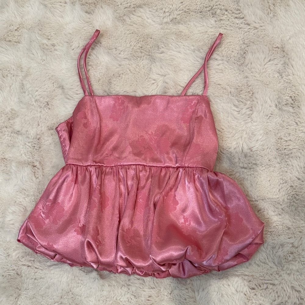 Pink Satin Blouse